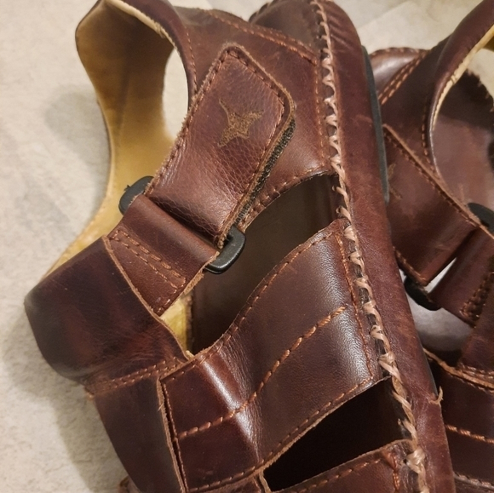 Pikolinos‎ Brown Leather Fishing Sandal! Size 44 - Mens - Picture 5 of 10